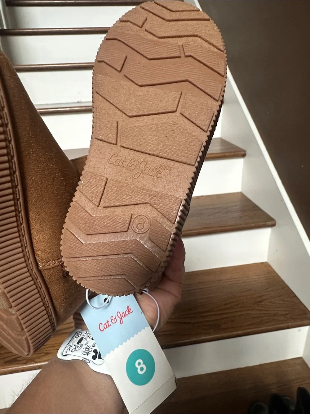 Cat & Jack Chestnut Brown Faux-Suede Kids Winter Boots